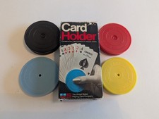 Vintage Playing Cards Holders Deluxe Set Of 4 Made in USA - See Video