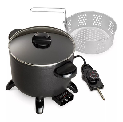 Presto 1.75 Quart Kitchen Kettle Multi-Cooker, Steamer and Deep Fryer 06006
