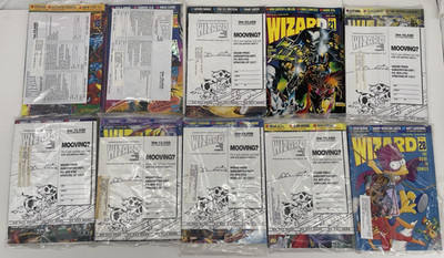 Vintage Wizard The Guide To Comics 1993 Lot of 10  Simpsons Venom Jim Lee