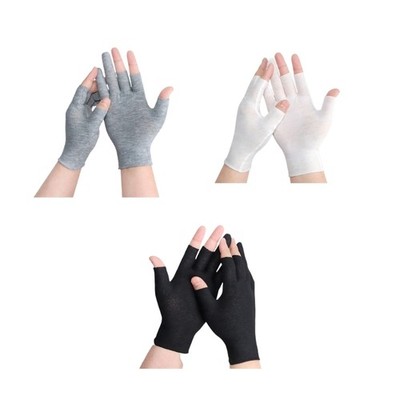 10Pieces Soft Cotton Gloves Exposed Three Fingers for Enhancing Flexibility