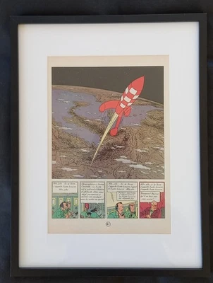 TINTIN Objectif Lune -1962- page 61 sous Cadre - Photo 1/4