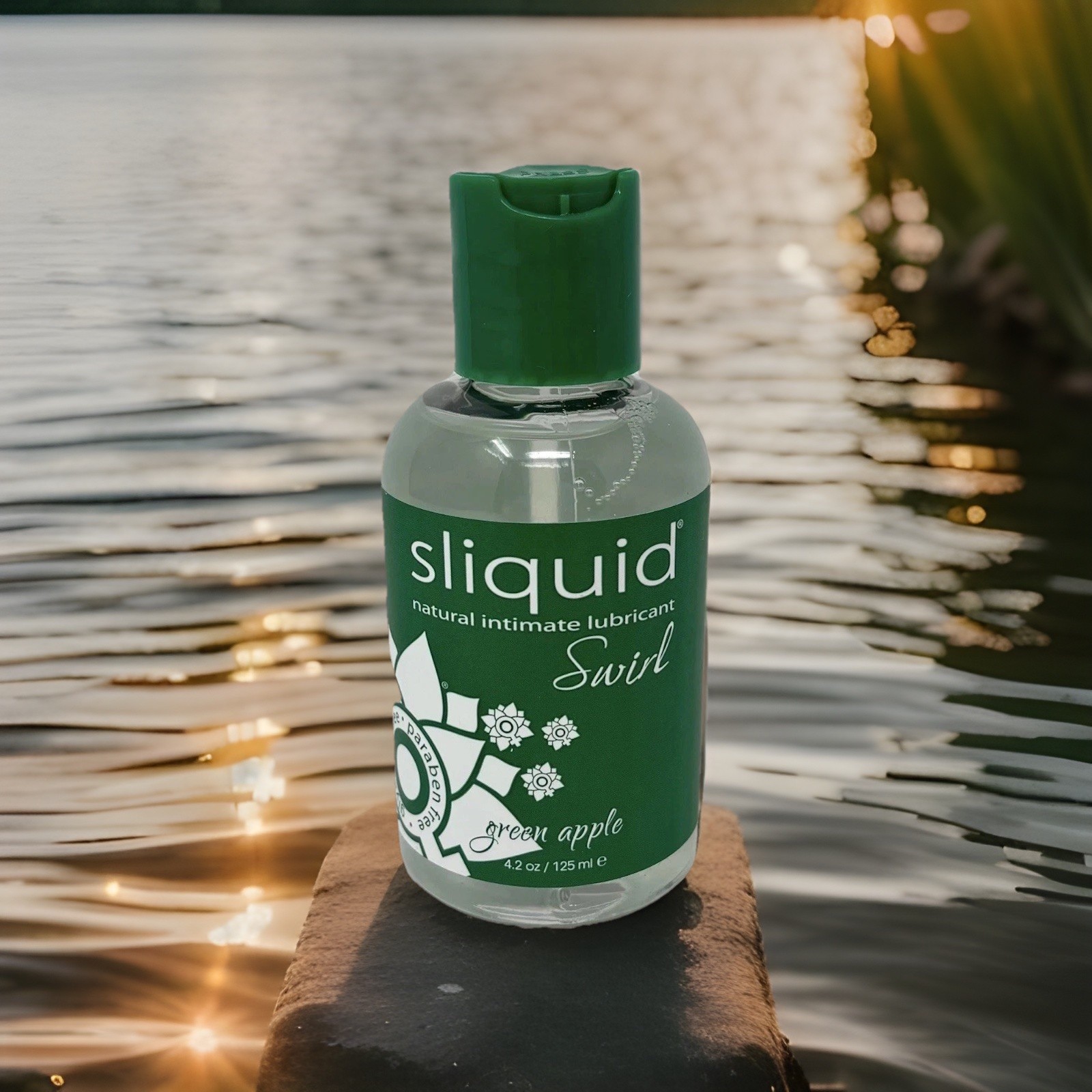 Flavored Lubricant Sliquid Naturals Swirl Water-Based Lube Green Apple 4.2oz New