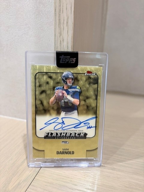 2025 Topps Finest 1/1 Sam Darnold Superfractor Flashback Auto