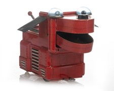 RARE Vintage 1960s Yoshiya KO Tin Wind-up Friction Toy Red Robot Space Dog