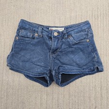 Levis Shorts Girls 6Y Blue Denim Shorty Short Five Pocket Zip Fly Kids Red Tab