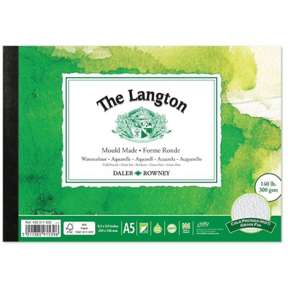 Daler Rowney The Langton Watercolour Cold Pressed Pad A5 300gsm