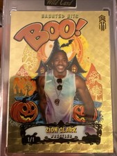 Zion Clark True 1/1 Gold Vinyl Boo 2025 Haunted Hits Wrestling Uncirculated Card