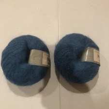 2x Classic Elite Yarns Mini Mohair 1 1/2 Oz 135 Yards Blue Color