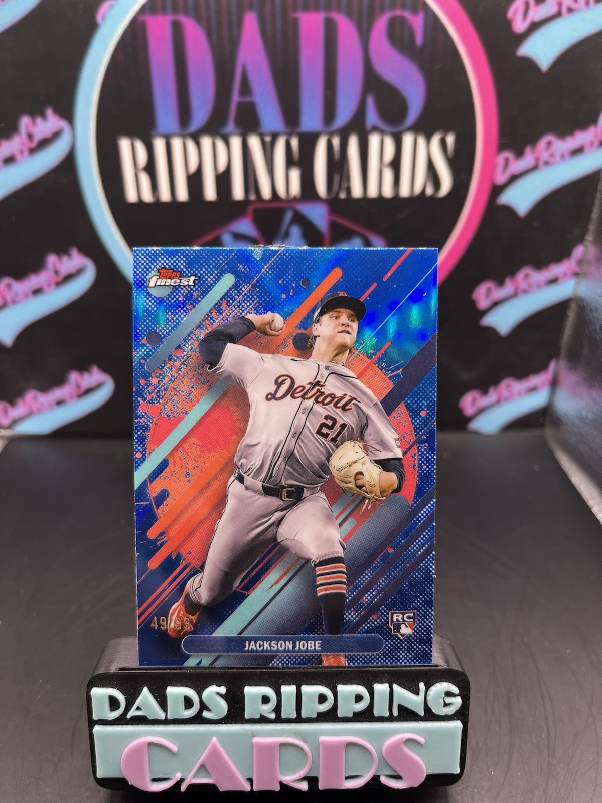 2025 Topps Finest Blue Refractor /99 Jackson Jobe RC #251 Rare