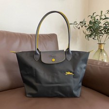 Damen Longchamp Große Umhängetasche L 1899 Dunkelgrau  Handtasche TOR-948