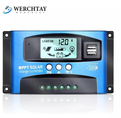 100A MPPT Solar Laderegler 12V/24V Solar Photovoltaik Panel Regler Daul USB LCD