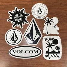 Volcom Stone Stickers (7 Sticker lot) B&W Skate Surf snow Mountain Decal