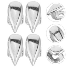 4pcs Vampire Fang Cap: Halloween Costume Tooth Cover - Copper Base Tooth Cap -