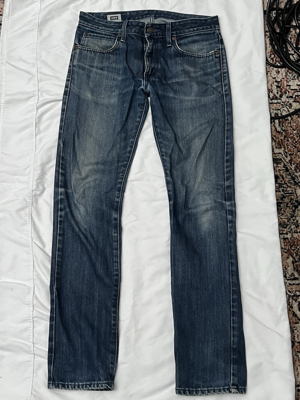 EDWIN International Basic Slim Straight Jeans 28x… - image 1