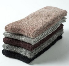 1/5 Pairs MENS Alpaca 100 Wool Alpaka Socks extra thick warm outdoor/Indoor 5-9