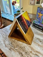 Triangle Book Stand Page Holder  Bookmark Resting Place 9.5" W x 7.5" H