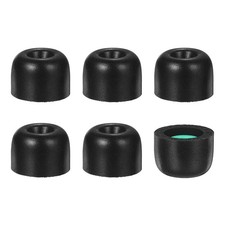 3Pair/6Pcs Memory Foam Earbud Replacement Tips W/ Nano-Coating, Black/Blue M 