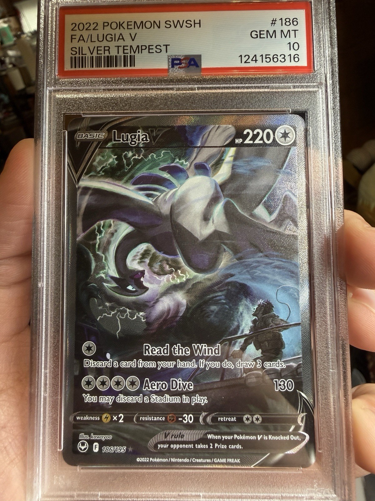 Lugia V 2022 Sword & Shield: Silver Tempest #186/195 Holo