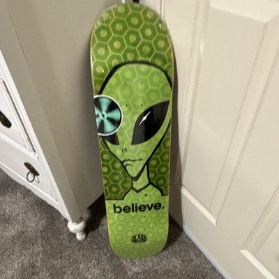 Alien Workshop Believe Alien Theme Graphic Skateboard Deck Green 8.25