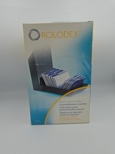Rolodex Office Covered Business Card File Black 67208 2.625 x 4 in 100 Sleeves