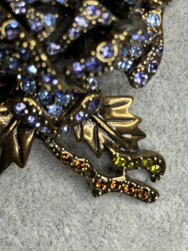 Collar de perlas Heidi Daus Swarovski cristal azul rosa elegancia - falta 1 piedra Foto 3 de 4