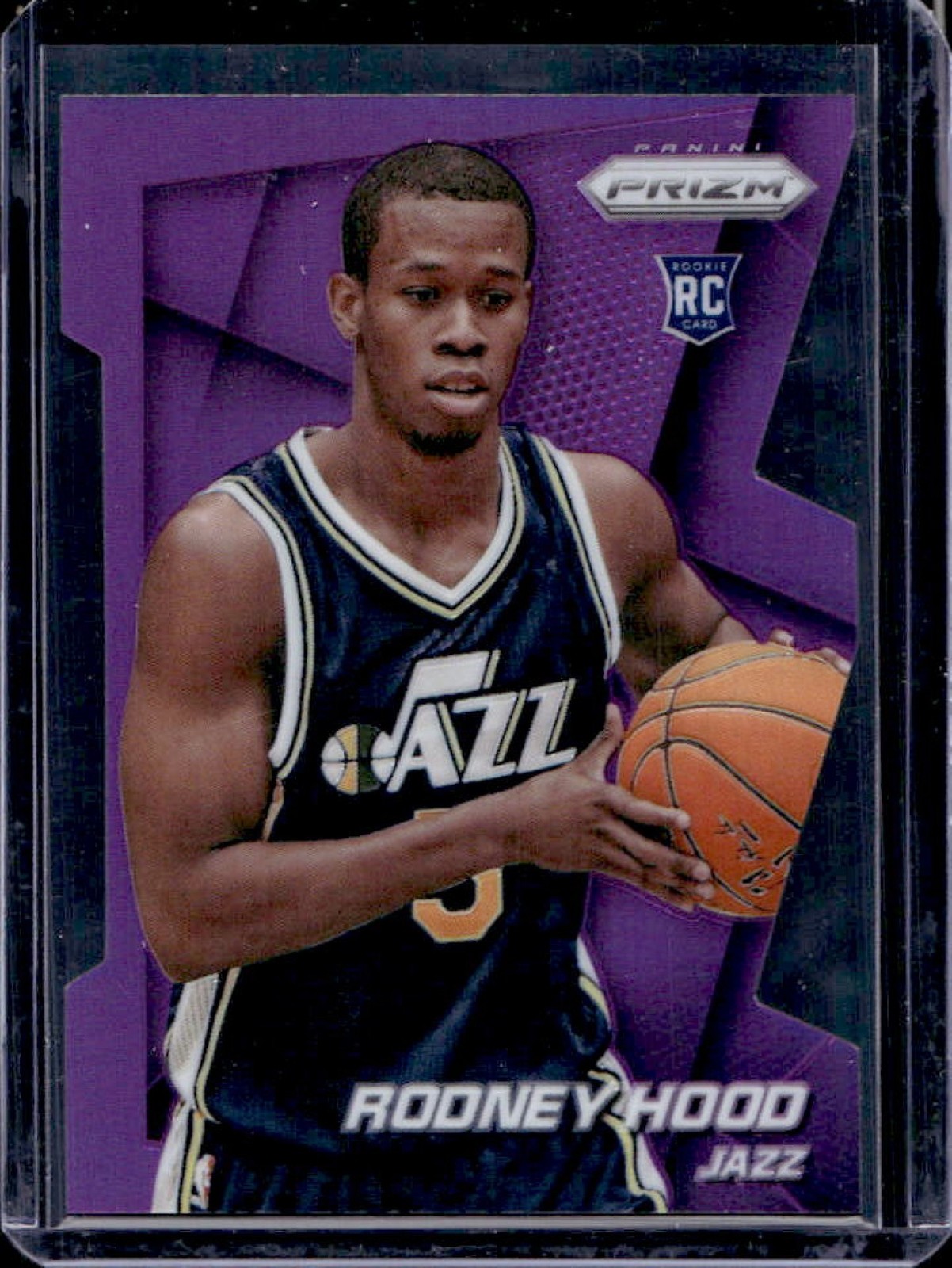2014-15 Prizm Rodney Hood RC Prizm Purple Die Cut #93/139 Jazz