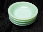 Four Fire King Jadeite Anchor Hocking 4.5" Restaurant Ware Berry Fruit Bowl