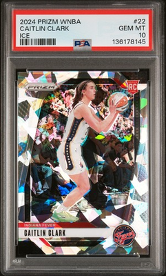 #ad 2024 Panini Prizm WNBA #22 CAITLIN CLARK ICE PSA 10 GEM MT $399.00