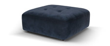 Sofology Flex Fabric Footstool in Heavy Textured Chenille Navy