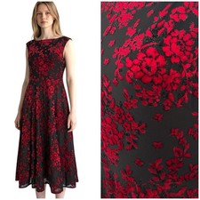 Betsey Johnson Floral Velvet Burnout Dress Size 6 Fairy Whimsigoth Romantic