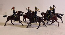 Vintage 1930  s Lot Of 5 Britains Ltd Horses With Soldiers Lead Toys