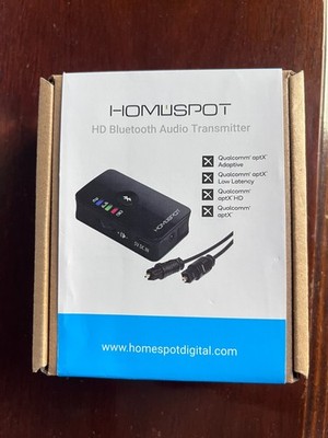 Homespot Bluetooth 5.3 Audio Transmitter for TV - Aptx Low Latency, Dual Stream,