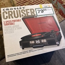 NEW Box Crosley Cruiser Plus Portable Bluetooth Record Player Black CR8005F-BK