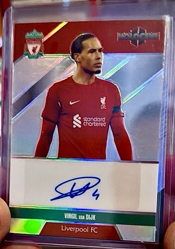 Virgil Van Dijk Auto Daka 2022-23 Holocene Liverpool Soccer Card /99 Autograph