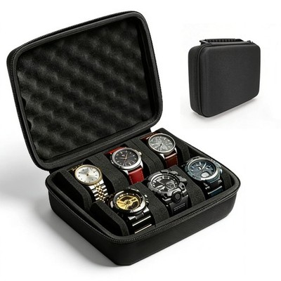 Hard Shell Watch Cases,6-Slot Watch Storage Organizer, Travel Watch Cases for Me