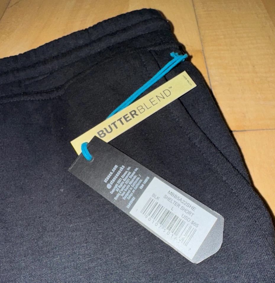 Nuevos Pantalones Cortos Para Hombre STANCE Mezcla Mantequilla Refugio Salón/Activo/Playa Negros Talla L Foto 2 de 3