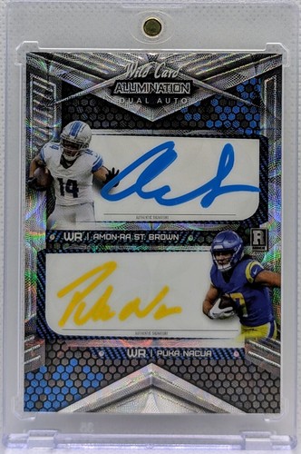 2023 Wild Card -Alumination- Dual Auto- Amon-ra St Brown & Puka Nacua - 2/3!!