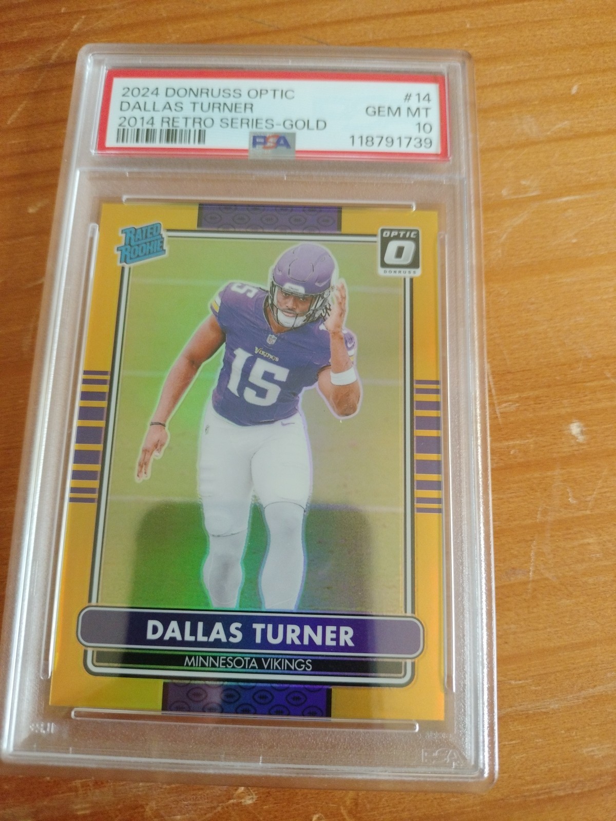 Dallas Turner Panini Donruss Optic 2014 Retro Series #14 Gold