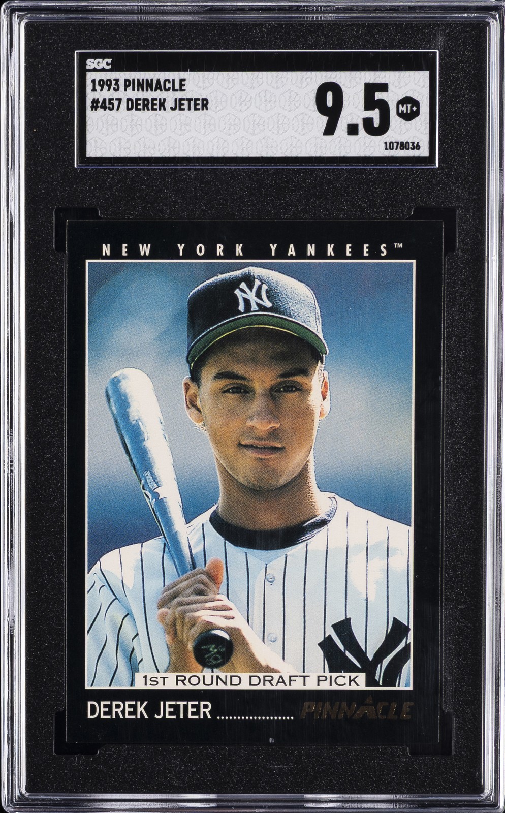 1993 PINNACLE #457 DEREK JETER ROOKIE RC SGC 9.5
