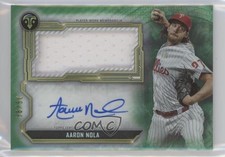 2020 Topps Triple Threads Single Jumbo Relics Emerald 36/50 Aaron Nola Auto 8k4