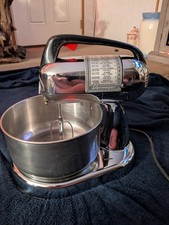 Vintage 1950's Dormeyer Mixer Silver Power Chef Model 4300 Works Bowl & 1 Beater