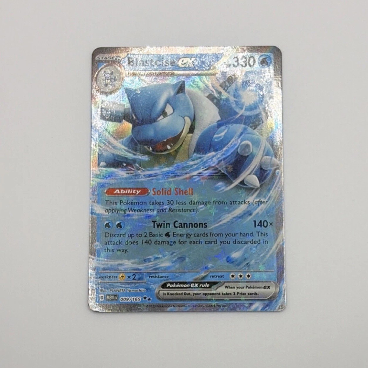 Pokémon TCG Blastoise ex 9/165 Scarlet & Violet 151 Double Rare Holo EX 330HP NM