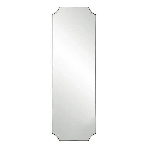 Uttermost Lennox Transitional Metal MDF and Glass Tall Mirror in Nickel/Silver - Picture 1 of 6