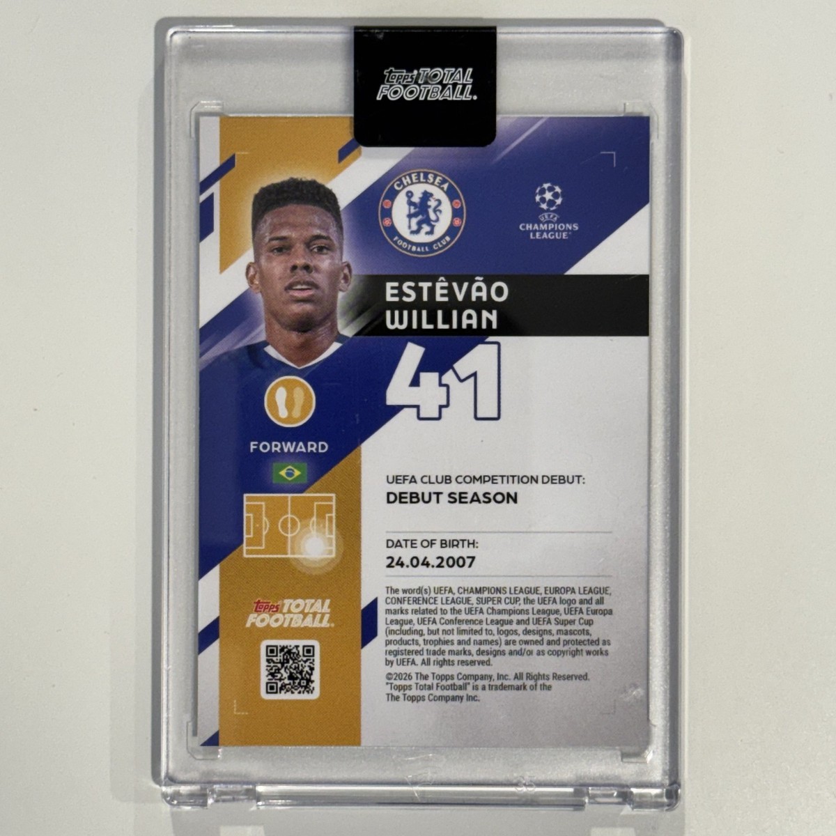 2025-26 Topps Total Football Legacy Estevao Willian Rookie RC /99 