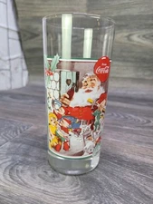 Coca Cola Celebrates 100 Yrs Of AAFES 1995 Santa Christmas Glass 
