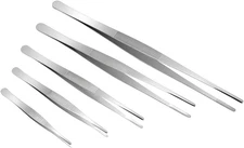 5 Pcs Stainless Steel Gardening Tweezers Seed Tweezer Large Long Tweezers Plant 