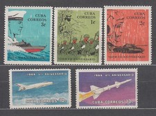 Cuba - Post 1966 Yvert 950/4 MNH Boats, Plane