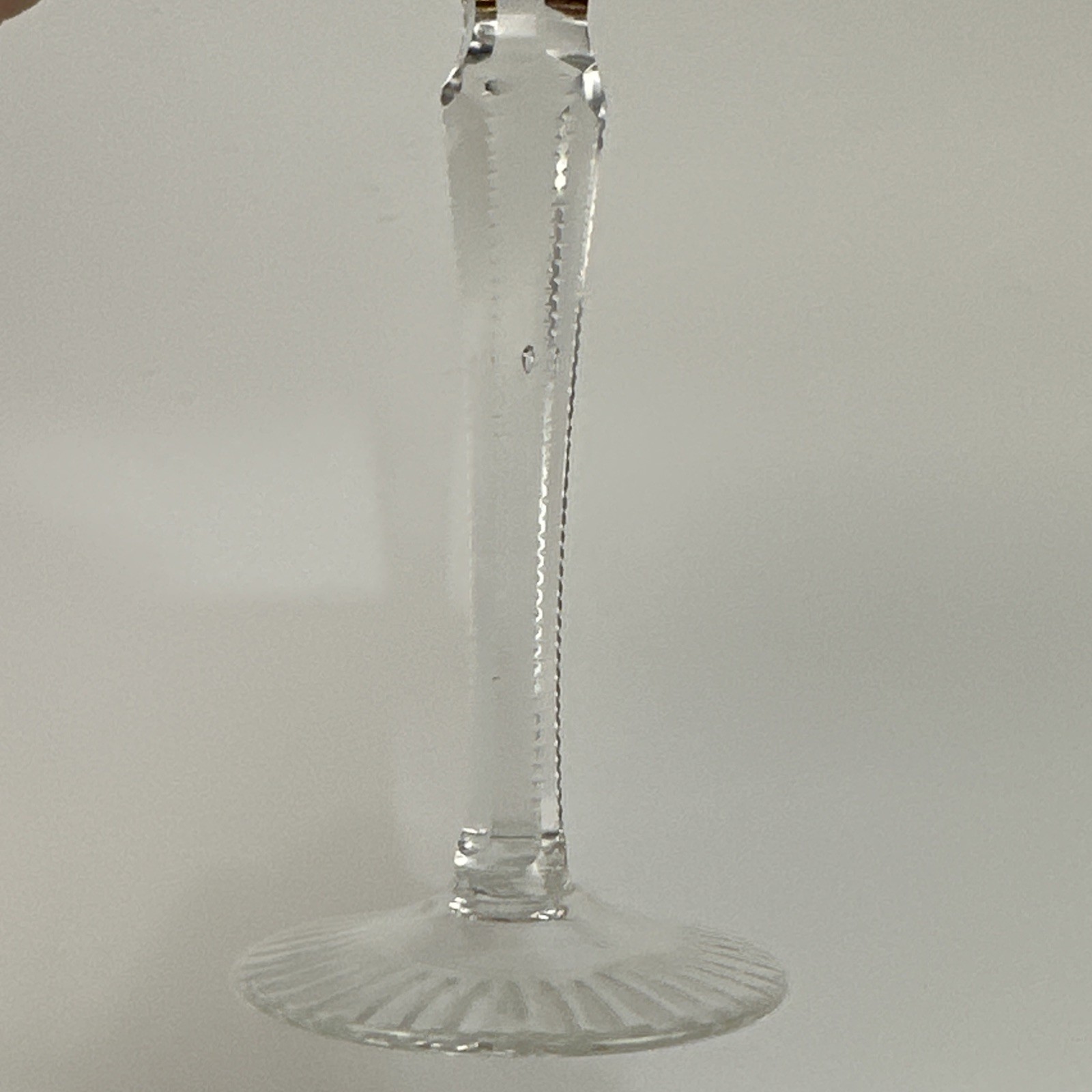 Antique HC Fry Cut to Clear Crystal Decanter & 4 Cordial Glasses RARE