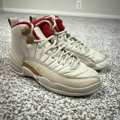 Jordan Shoes Boys Size 4.5Y Beige Air Jordan 12 Retro Chinese New Year Sneakers