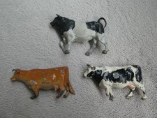 Britains lead Bull and 2 cows Farm Animals Vintage